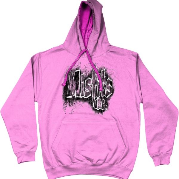 Misfits Inc Hoodie, Hooded Top, Hooded Sweater, Pink Hoodie, Hoodies, Stencil Design,